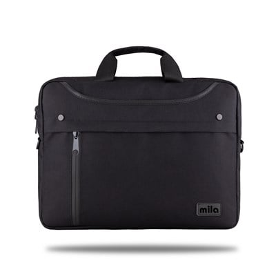 Mila T200 Business serisi WTXpro Su Geçirmez Kumaş, Su Geçirmez Fermuar 15.6 inch uyumlu Macbook , Laptop , Notebook Taşıma Çantası –Siyah