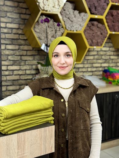 Bambu Eşarp YAĞ YEŞİLİ  (45 Numara)