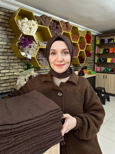 Bambu Eşarp Acı Kahve (6 Numara)