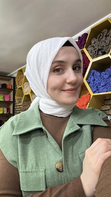 Bambu Eşarp Beyaz