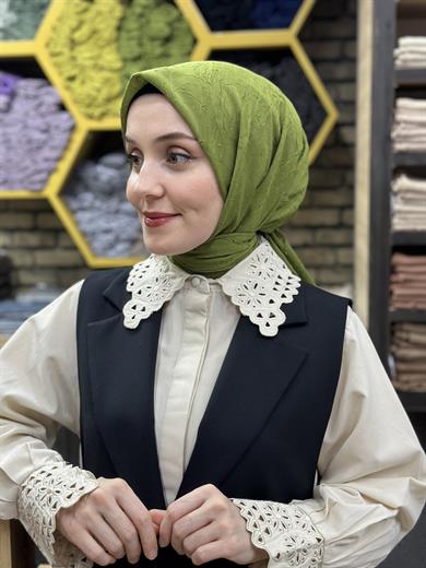 Bambu Eşarp Kına Yeşili