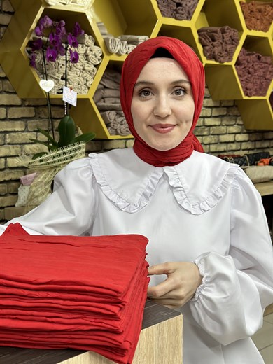 Bambu Eşarp Kırmızı (22 Numara)