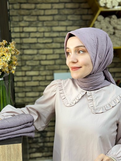 Bambu Eşarp Lavanta Grisi (39 numara)