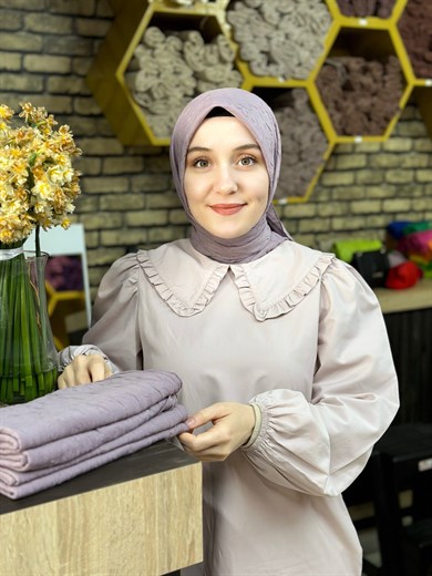 Bambu Eşarp Lavanta Grisi (39 numara)