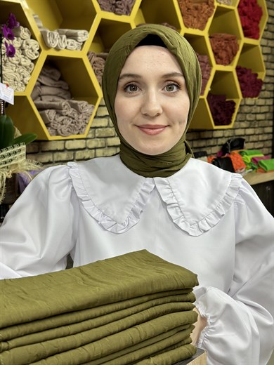 Bambu Eşarp Haki (16 Numara)