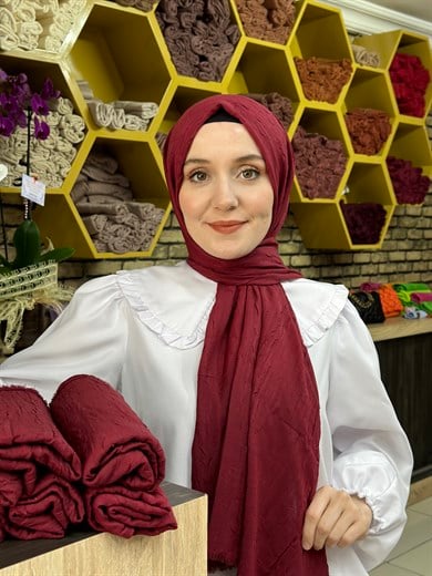 Bambu Şal Bordo (25 Numara)