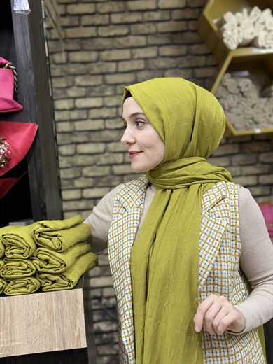 Bambu Şal Fıstık Yeşili(42 Numara)