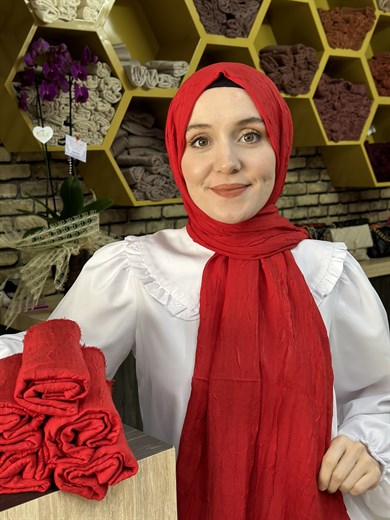 Bambu Şal Kırmızı (27 Numara)