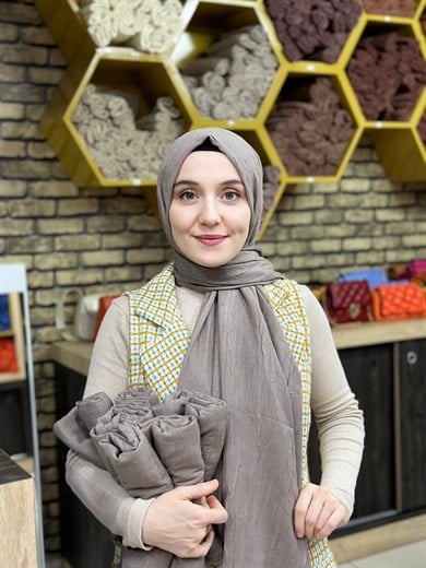 Bambu Şal Küllü Gri (44 Numara)