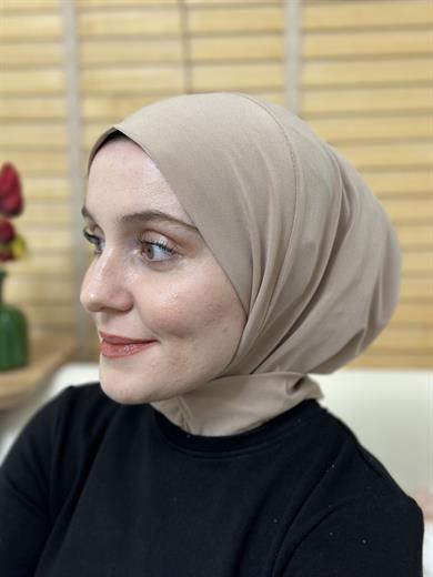 Çıtçıtlı Şal  Açık Kahverengi