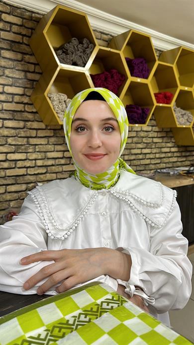 Damalı Desen Eşarp 15 Numara 