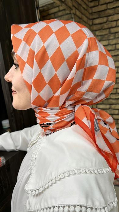 Damalı Desen Eşarp 17 Numara 