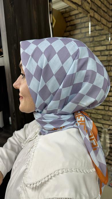 Damalı Desen Eşarp 6 Numara 