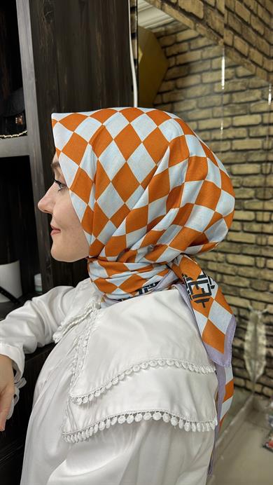 Damalı Desen Eşarp 7 Numara 