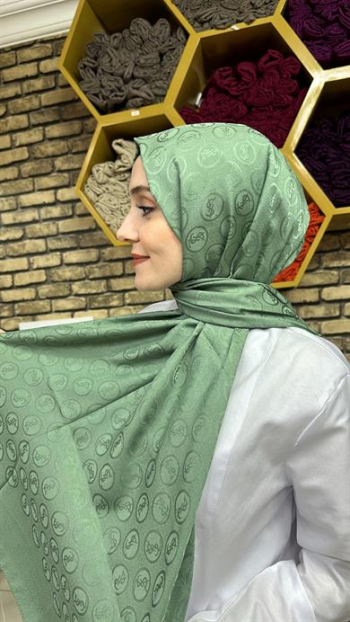 Lsy Desen Jakar Şal Küf Yeşili