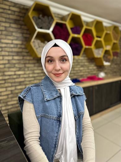 Luxury Penye Şal Beyaz (1 Numara)