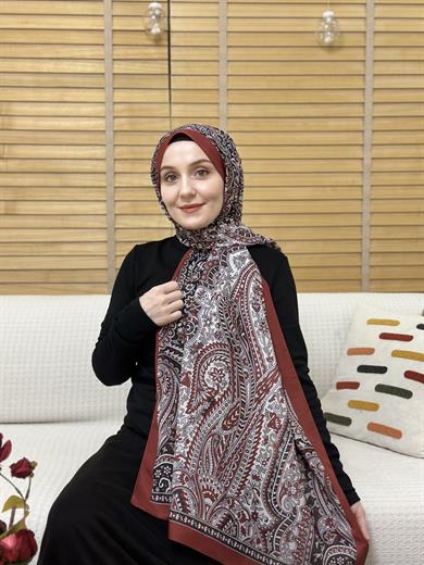 Özel Pamuk Vual Bordo 11