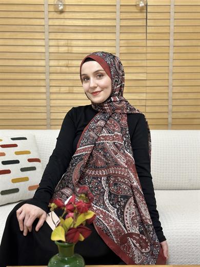 Özel Pamuk Vual Bordo 7