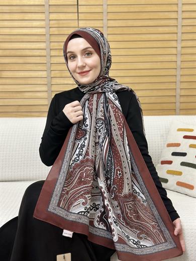 Özel Pamuk Vual Bordo 8