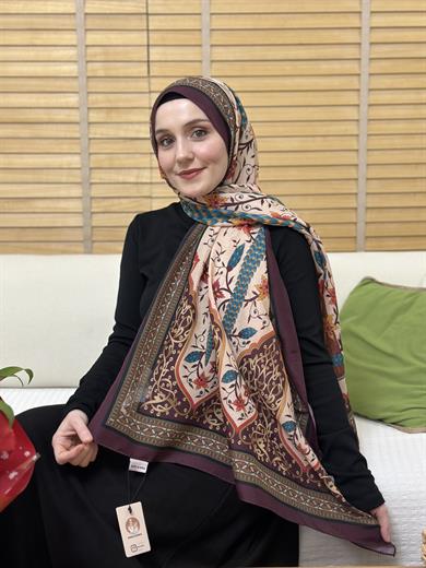 Özel Pamuk Vual Bordo 9