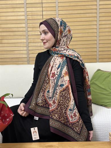 Özel Pamuk Vual Bordo 9