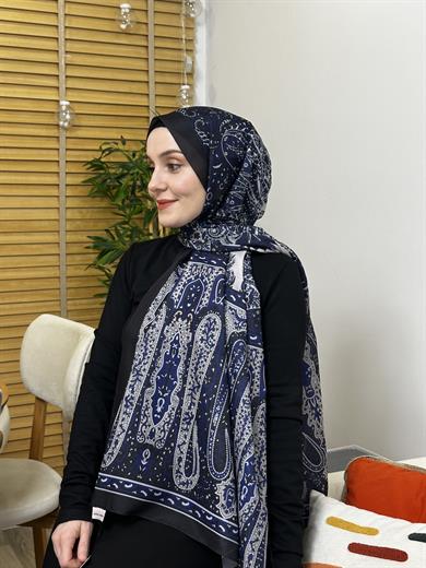 Özel Pamuk Vual Lacivert 2