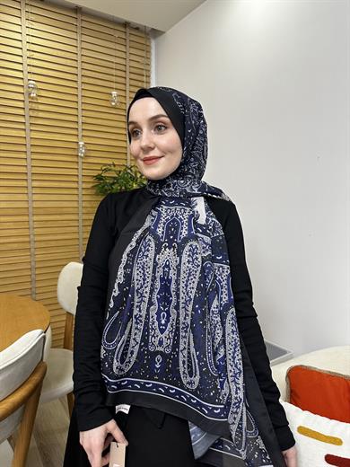 Özel Pamuk Vual Lacivert 2