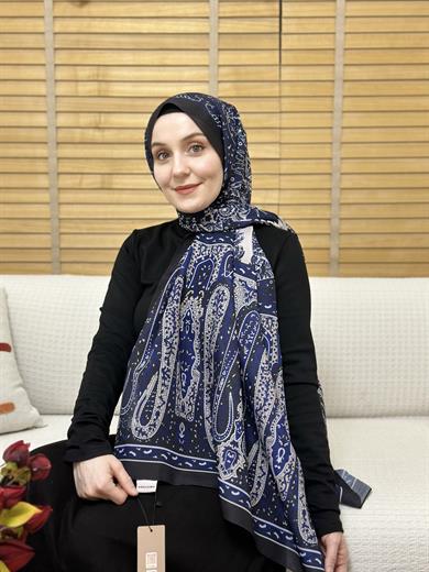 Özel Pamuk Vual Lacivert 2