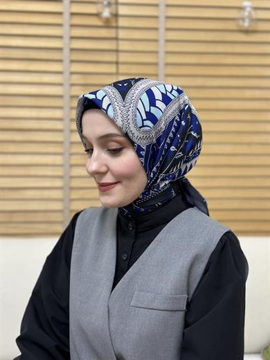 Özel vual Eşarp Lacivert 2