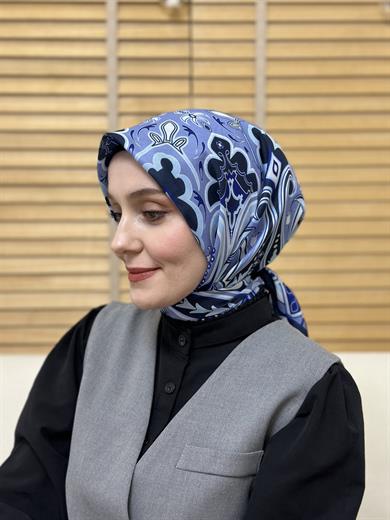Özel Vual Eşarp Lacivert 3