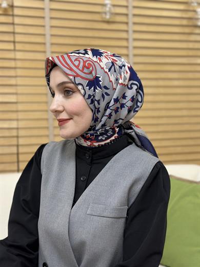 Özel Vual Eşarp Lacivert 4