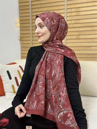 Özel Pamuk Vual Bordo 4