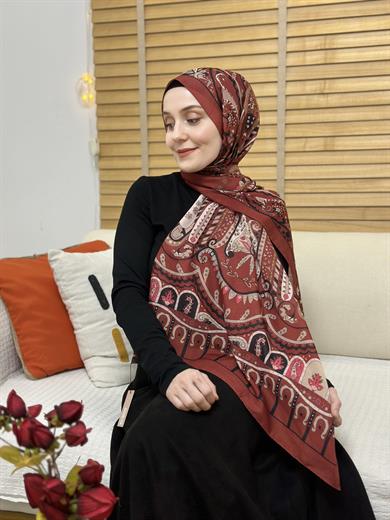 Özel Pamuk Vual Bordo 5