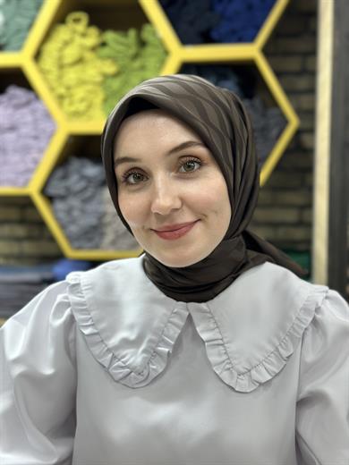 Su Yolu Jakar Eşarp Koyu Acı Kahve