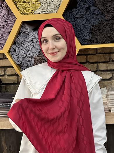 Su Yolu Jakar Şal Bordo