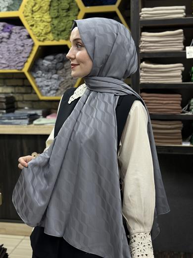 Su Yolu Jakar Şal Gri