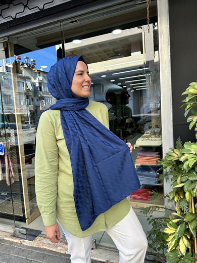 Su Yolu Jakar Şal Lacivert