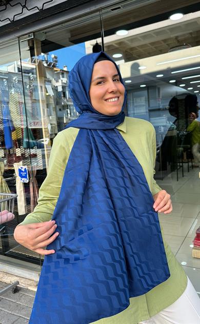 Su Yolu Jakar Şal Lacivert