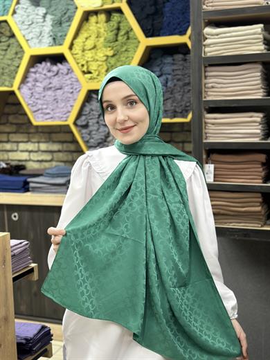 Yeni Jakar Şal Açık Benetton Yeşili
