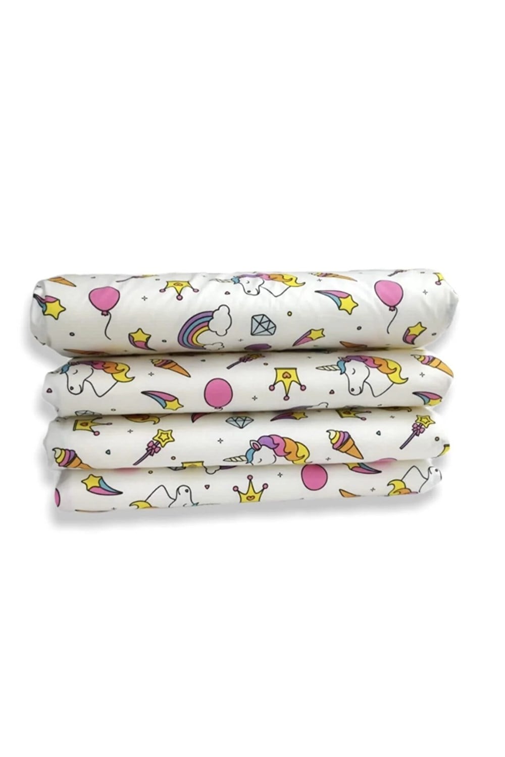 Bebek Çocuk Beşik Kenar Koruma  (4 Parça) Beyaz Unicorn 