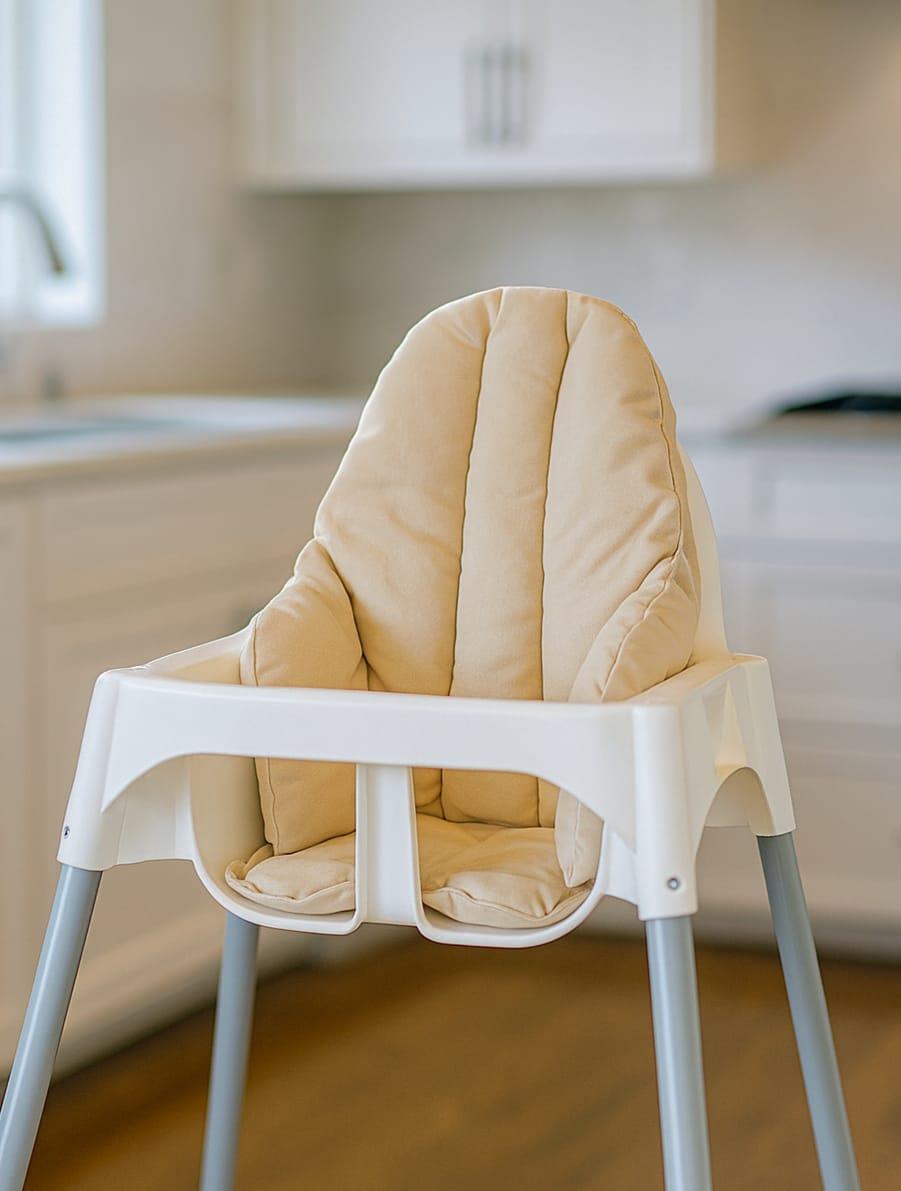 Bebek Özel Bebek Çocuk Mama Sandalyesi Minderi Açık Kahverengi