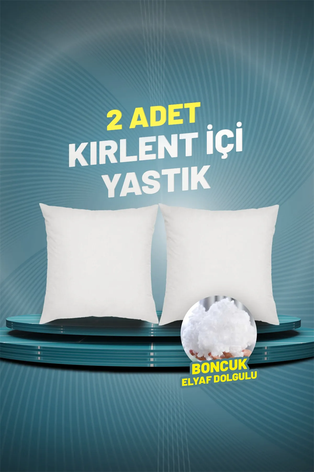 Bebek Özel 2 Adet Kırlent Kılıfı İç Yastığı 45x45