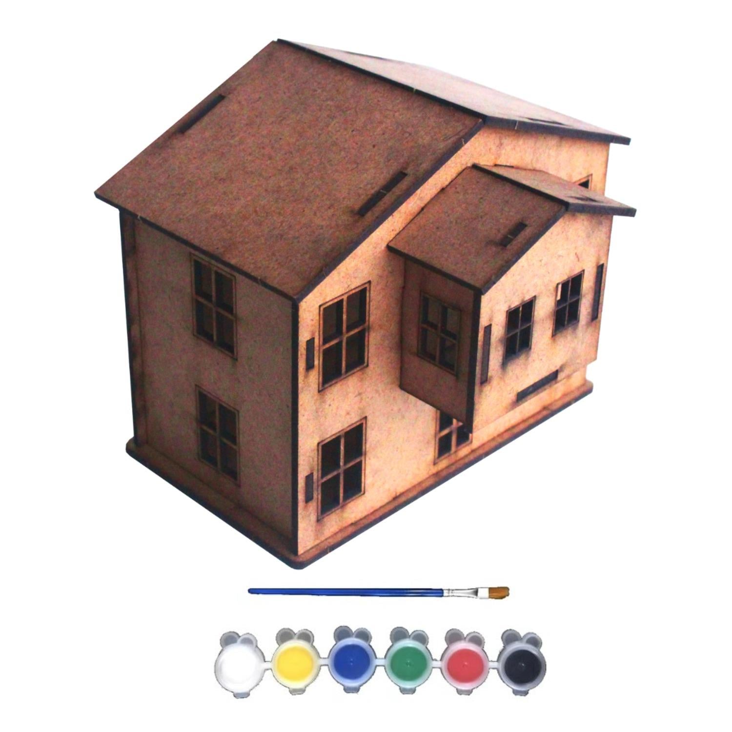 Bebek Özel Ahşap Boyanabilir Maket Oyuncak Ve Boyama Seti, Ahşap Puzzle Oyuncak Safranbolu Evi