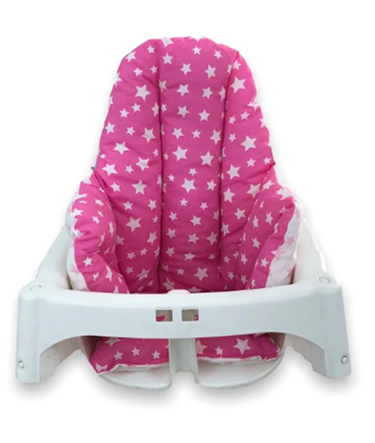 Bebek Özel Bebek Çocuk Mama Sandalyesi Minderi Pembe Yıldızlı