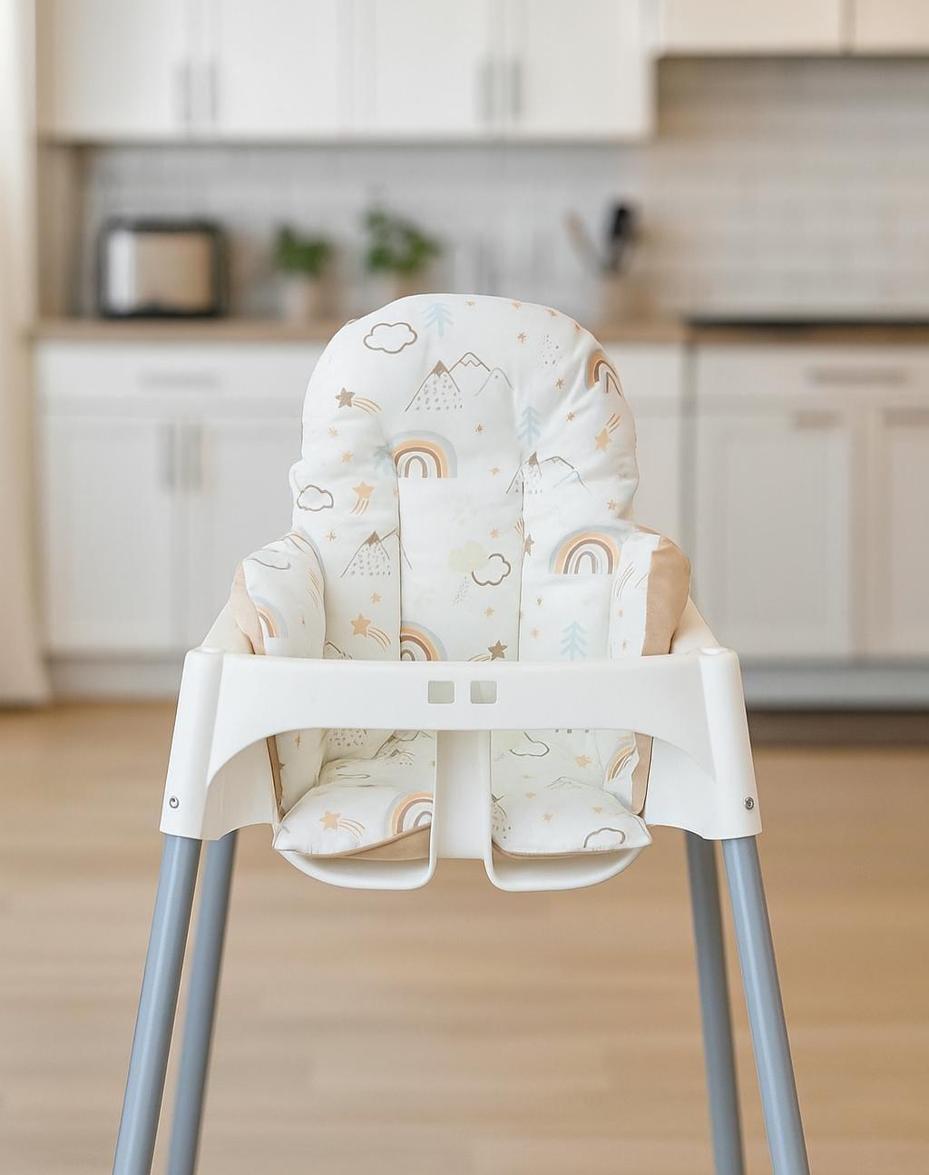 Bebek Özel Bebek Çocuk Mama Sandalyesi Minderi Kahverengi Gökkuşağı Kahverengi