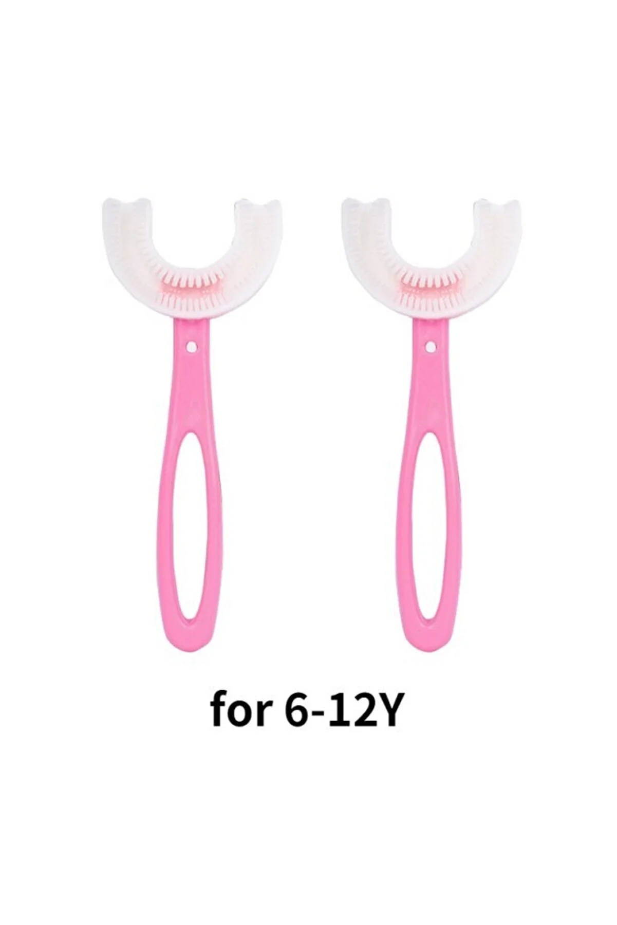 Bebek Özel U Şekli Bebek Diş Fırçası 2 adet Pembe (6-12 yaş)