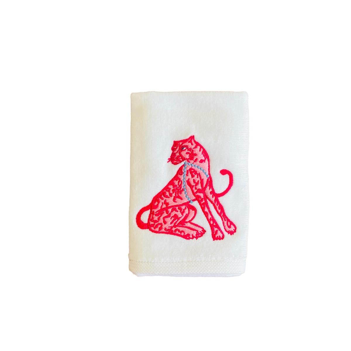 Animal Serisi Pembe Leopar Desenli El Havlusu ( 1 Adet )