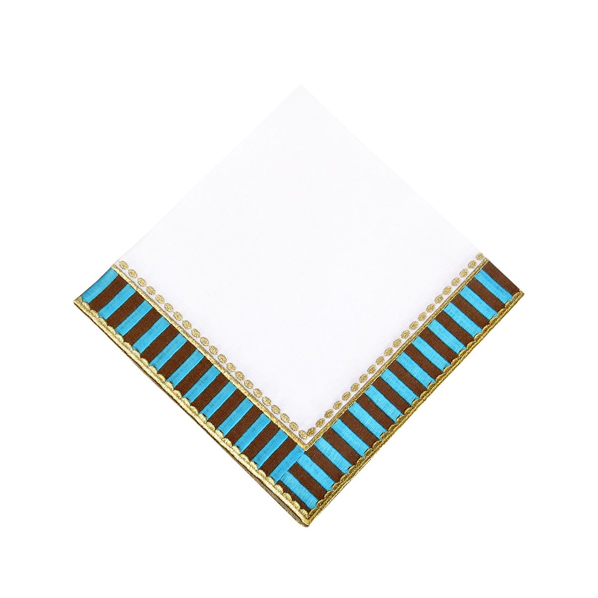 Candy Mavi Servis Peçetesi - 2 Adet Dekoratif Damalı Kumaş Peçete