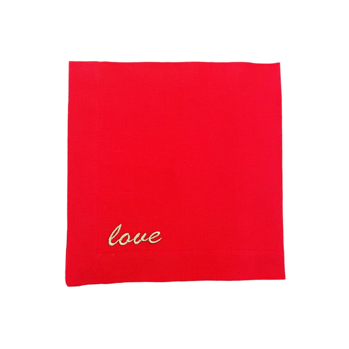 Love Desenli Dekoratif Kırmızı Servis Peçetesi ( 1 Adet )