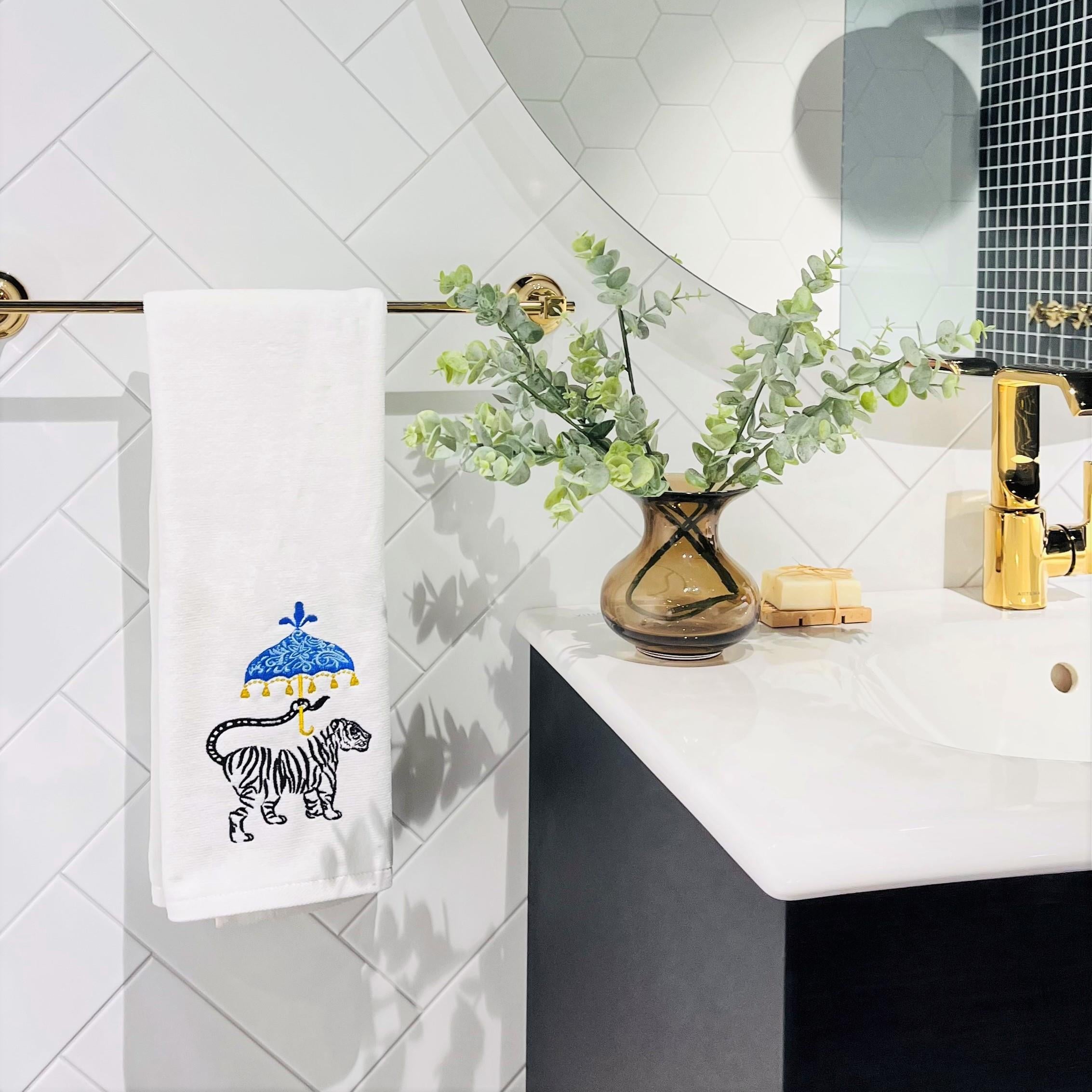 Dekoratif Kaplan Desenli Safari Serisi Yüz Havlusu (1 Adet)